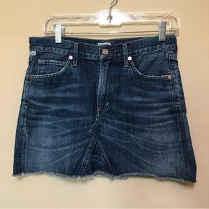 Citizens of Humanity premium vintage cutoff frayed denim jean  mini skirt
